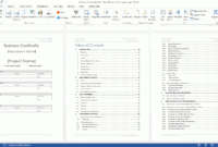 Business Continuity Plan Template Ms Word/Excel With Regard To Business Continuity Plan Risk Assessment Template