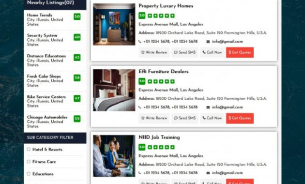 Business Directory Website Template Free Pertaining To WordPress Business Directory Template