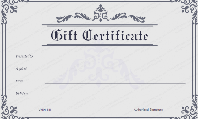Business Gift Certificate Template 50 Editable Throughout Downloadable Certificate Templates For Microsoft Word