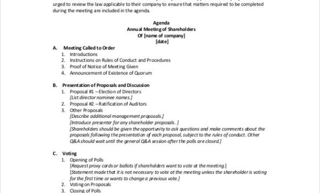 Business Meeting Agenda Template 10 Free Word Pdf With Consent Agenda Template