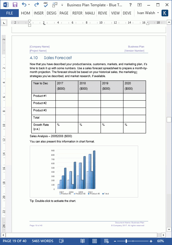 Business Plan Templates 40Page Ms Word 10 Free Excel Regarding Business Plan Spreadsheet Template Excel