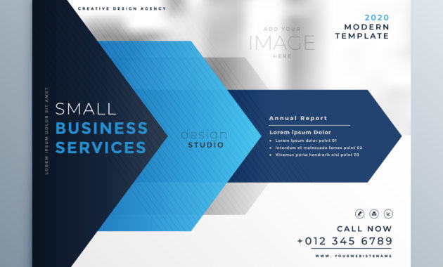 Business Presentation Template Design In Blue Geometric With Ppt Templates For Business Presentation Free Download