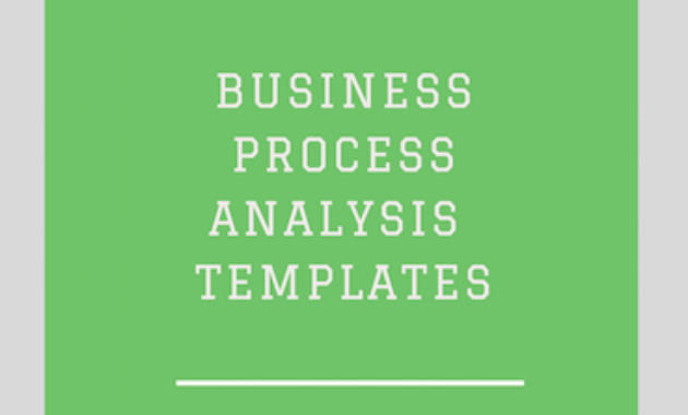 Business Process Analysis Template Collection In Business Process Assessment Template