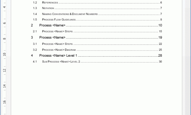 Business Process Design Templates Ms Word Excel Visio Throughout Business Process Documentation Template