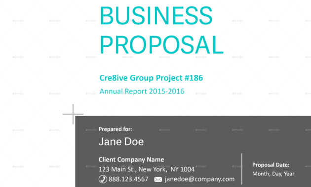 Business Proposal Templatecaallen Graphicriver Inside Proposal Cover Page Template