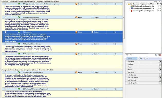 Business Requirements Checklist To Do List Organizer With Software Business Requirements Document Template