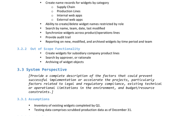 Business Requirements Document Template In Word And Pdf Regarding Business Requirements Document Template Pdf