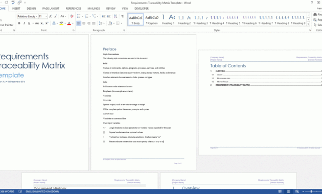 Business Requirements Specification Template Ms Word In Business Requirement Specification Document Template