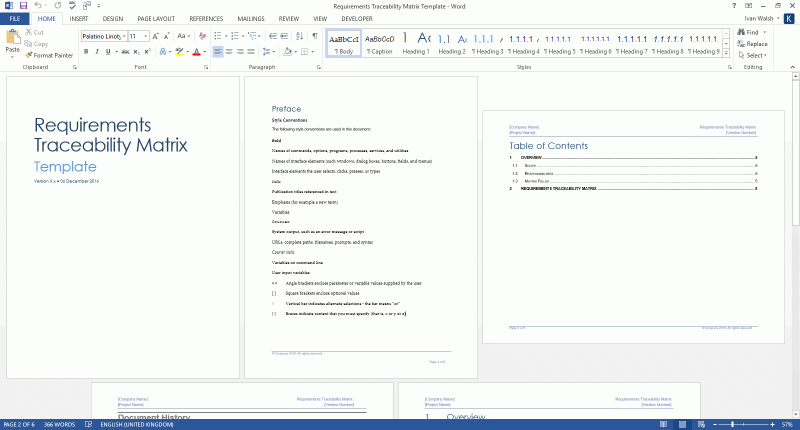Business Requirements Specification Template Ms Word In Business Requirement Specification Document Template