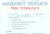 Business Sale Agreement Template Free Download For Sale Of Business Contract Template Free