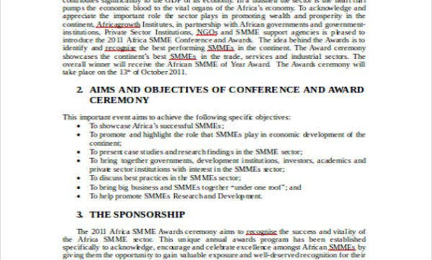 Business Sponsorship Proposal Templates 4 Free Word Pertaining To Sponsor Proposal Template