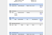 Business Travel Itinerary Template Printable Calendar Design In Business Travel Itinerary Template Word