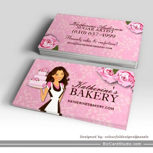 Cake Bakery Business Cards With Cake Business Cards Templates Free