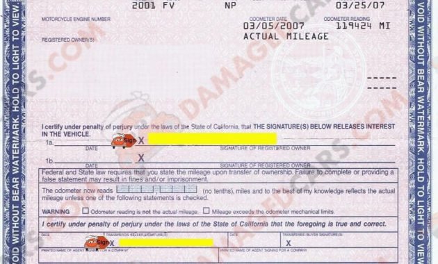 California Car Title How To Transfer A Vehicle Rebuilt Intended For Best Certificate Of Championship