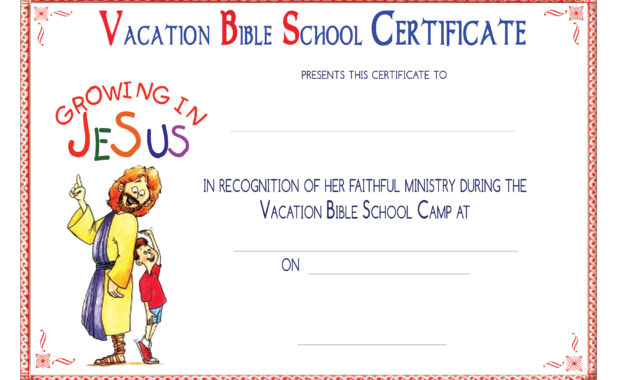 Camp Attendance Template Garji Throughout Vbs Attendance Certificate Template