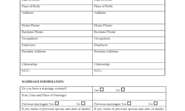 Canada Estate Planning Questionnaire Legal Forms And For Business Plan Questionnaire Template
