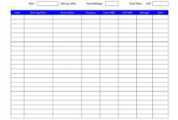 Car Mileage Log Book Template Dobraemerytura With Car Expense Log Book Template