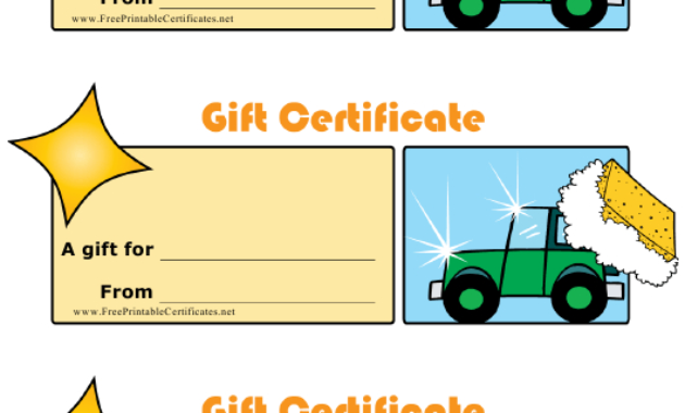 Car Wash Gift Certificate Templates Download Printable Pdf Regarding Printable Automotive Gift Certificate Template