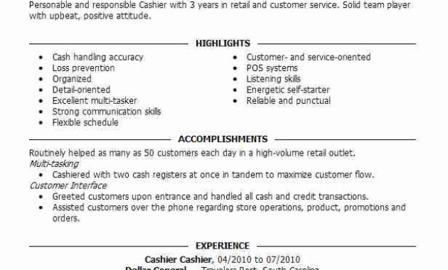 Cashier Resume Example Ross Stores Inc Birmingham Alabama Pertaining To Ross School Of Business Resume Template