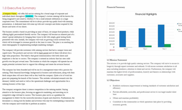 Catering Business Plan Executive Summary Example Youtube Throughout Executive Summary Template For Business Plan