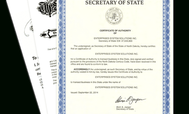 Cerificate Templates Illinois Business Authorization Throughout Certificate Authority Templates