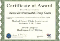 Certificate Award Certificates Templates Free In Free Scholarship Certificate Template