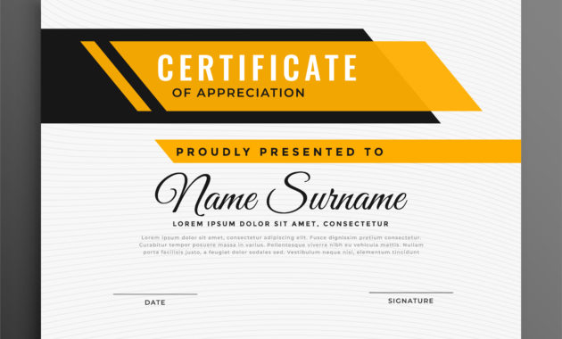 Certificate Award Diploma Template In Yellow Color Pertaining To Awesome Art Award Certificate Template