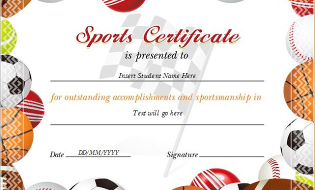 Certificate Clipart Sports Day Certificate Sports Day Inside Printable Printable Softball Certificate Templates