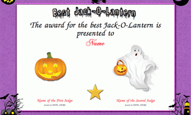 Certificate Creator Certificate Maker Certificate Inside Printable Halloween Costume Certificate Template