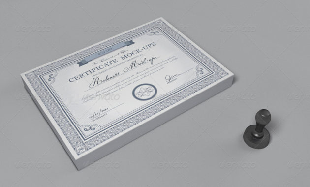 Certificate Mockupsredone21 Graphicriver Intended For Amazing Mock Certificate Template