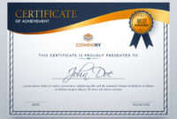 Certificate Of Achievement Award Template Premium Vector With Awesome Certificate Of Accomplishment Template Free