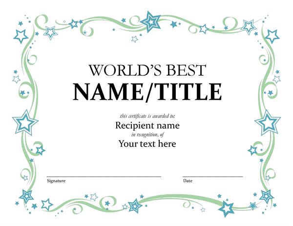 Certificate Of Achievement Blue Pertaining To Quality Blank Certificate Of Achievement Template
