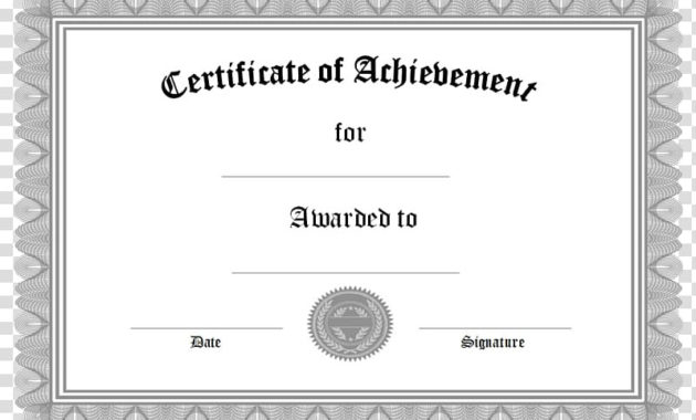 Certificate Of Achievement Paper Academic Certificate In Amazing Masters Degree Certificate Template