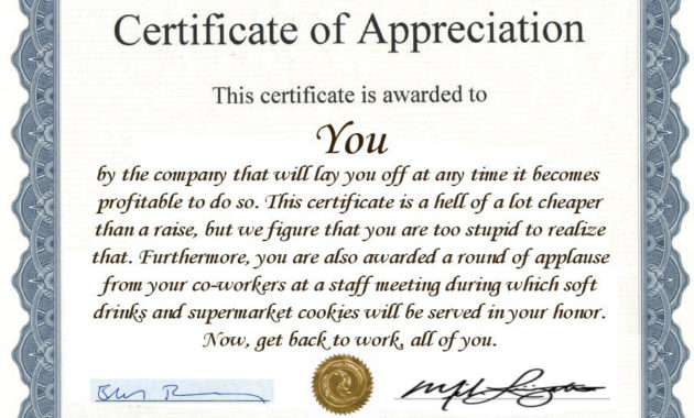 Certificate Of Appreciation For Employees Printable For Free Template For Recognition Certificate