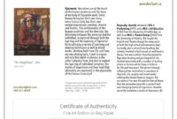 Certificate Of Authenticity Print Art Photography Ca Regarding Photography Certificate Of Authenticity Template