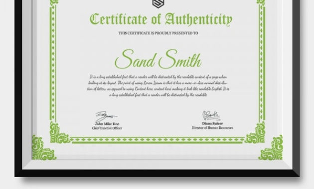 Certificate Of Authenticity Template 20 Free Word Pdf With Printable Certificate Of Authenticity Templates