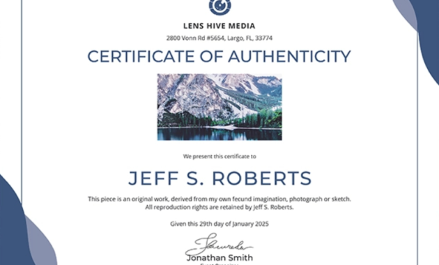 Certificate Of Authenticity Templates Design Tips Fake Regarding Certificate Of Authenticity Templates