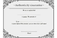 Certificate Of Authenticity Templates Free 10 Limited With Regard To Printable Art Certificate Template Free