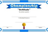 Certificate Of Championship 10 Great Template Awards Within Awesome Table Tennis Certificate Templates Editable