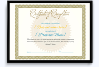 Certificate Of Completion 01 Word Layouts Pertaining To Free Certificate Templates For Word 2007