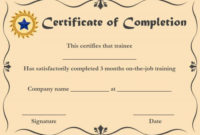 Certificate Of Completion 22 Templates In Word Format Intended For Anger Management Certificate Template Free