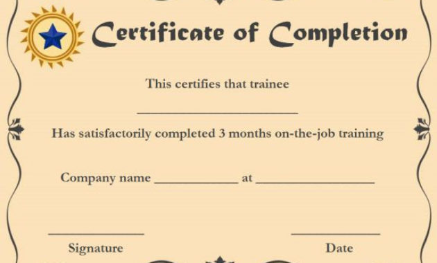 Certificate Of Completion 22 Templates In Word Format Intended For Anger Management Certificate Template Free