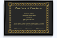 Certificate Of Completion 22 Word Layouts Pertaining To Free Certificate Templates For Word 2007