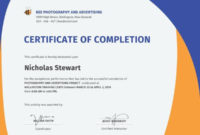 Certificate Of Completion 25 Free Word Pdf Psd For Completion Certificate Editable