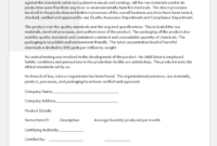 Certificate Of Conformance Template Best Professional With Regard To Best Certificate Of Conformity Template Ideas