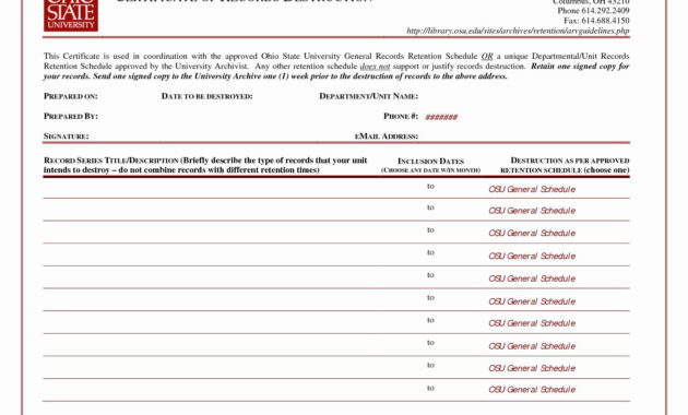 Certificate Of Destruction Template Latter Example Template Intended For Certificate Of Destruction Template