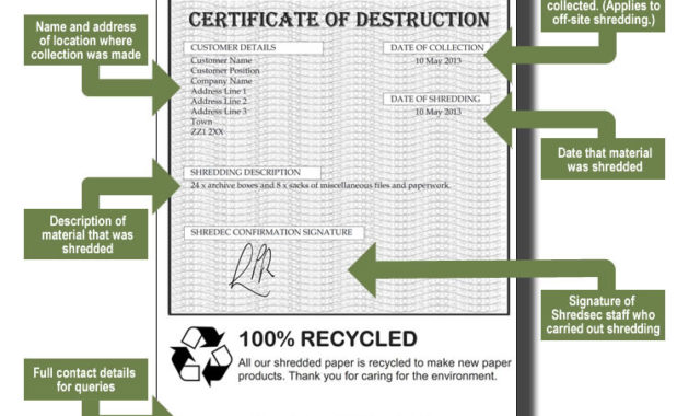 Certificate Of Destruction Template Word Prahu Intended For Awesome Certificate Of Destruction Template