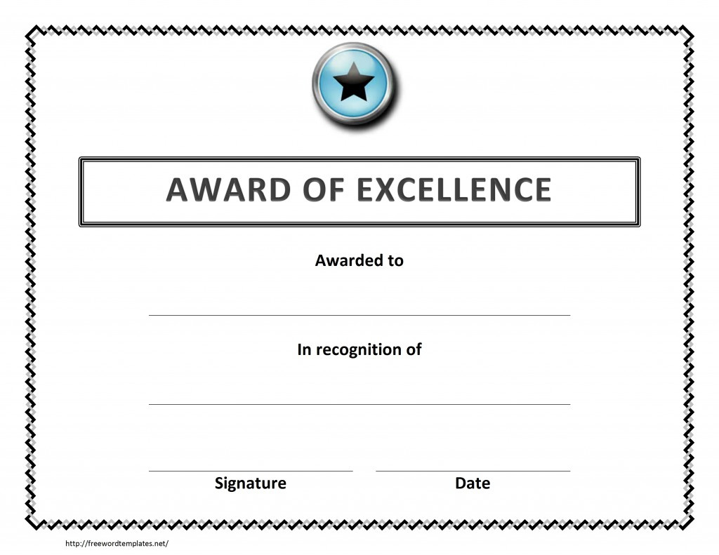 Certificate Of Excellence Template Word Matah Regarding Quality Certificate Of Excellence Template Word