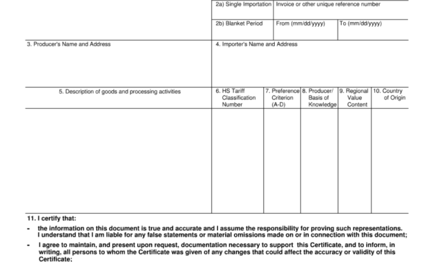 Certificate Of Origin Template Cbp 450 Fill Out Print Pertaining To Free Certificate Of Origin Template