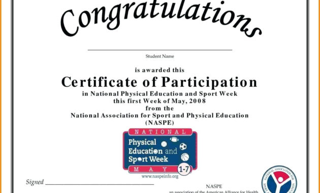 Certificate Of Participation In Workshop Template Throughout Best Sample Certificate Of Participation Template